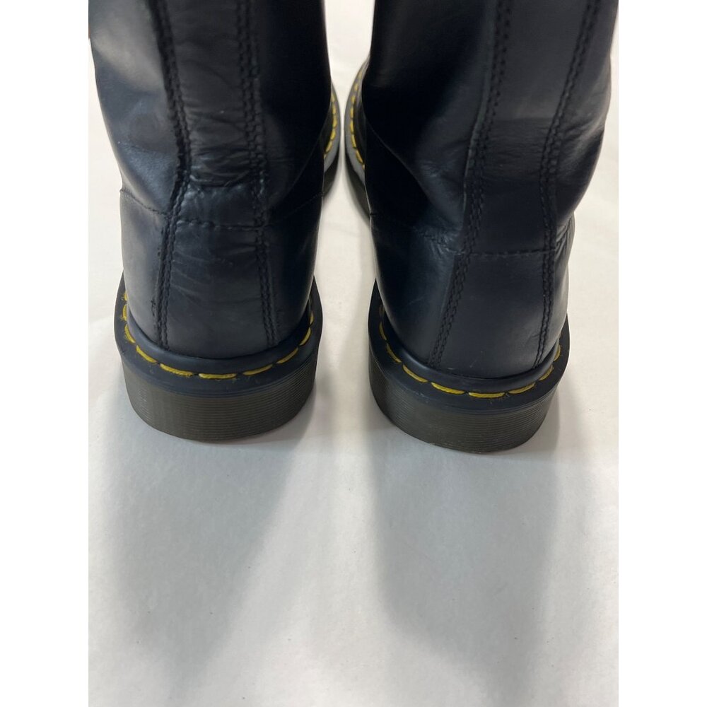 Dr Martens 1460 Black Leather 8-Eye Boots Mens 9 Womens 10 AirWair Sole 42 - Picture 8 of 10